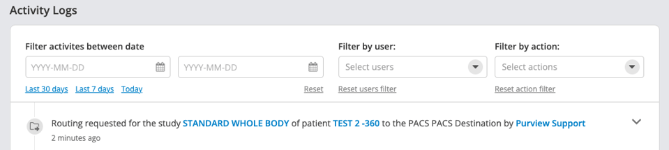 20231031 pi dicom route activity logs requested