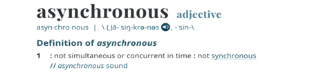 Definition of asynchronnous