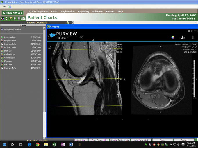 Greenway EHR PACS Integration