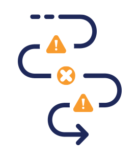 Obstacles in path icon Obstacles in path icon