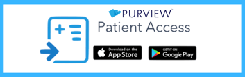 Purview Patient Access App with Blue Border