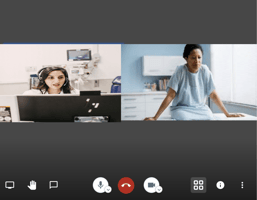 Doctors and patients can meet remotely through synchronous video conferencing within Purview's Expert View
