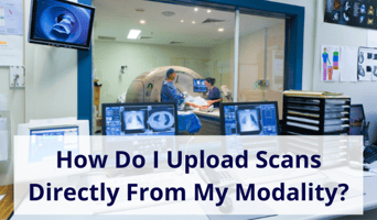 how do i upload scans to my cloud from my modality?