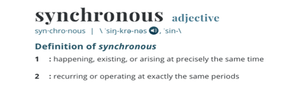 Definition of synchronous 